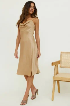 Manifestation Midi Dress Brown
