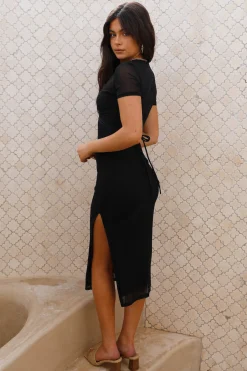 Meadow Serenity Midi Dress Black