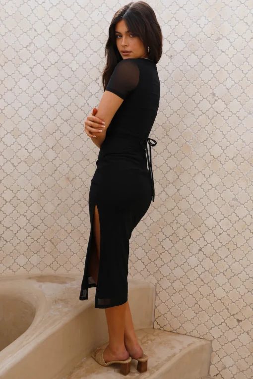 Meadow Serenity Midi Dress Black