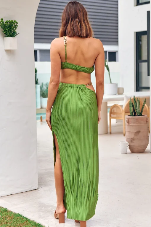Midnight Attraction Maxi Skirt Green