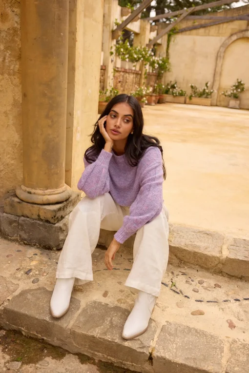 Mikale Knit Jumper Purple