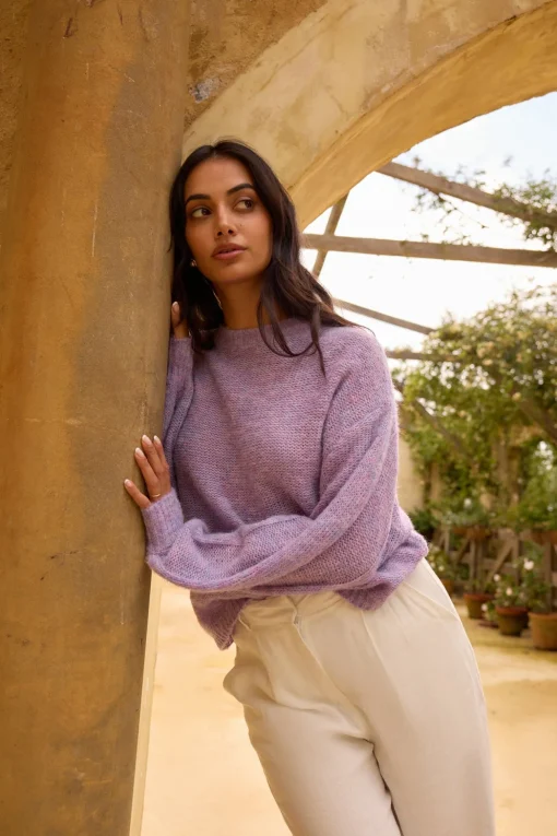 Mikale Knit Jumper Purple