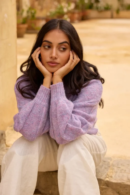 Mikale Knit Jumper Purple