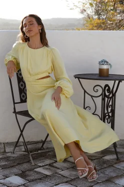 Miles Apart Maxi Dress Yellow