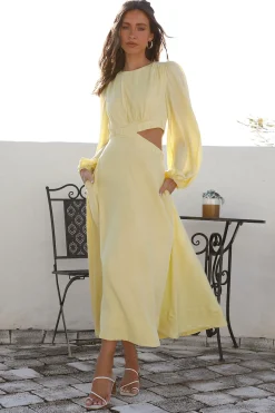 Miles Apart Maxi Dress Yellow