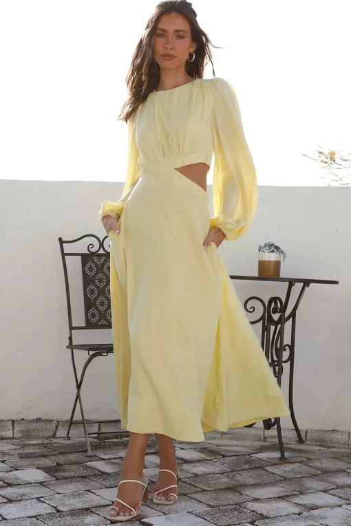 Miles Apart Maxi Dress Yellow