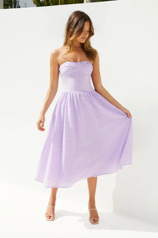 Mimi Moments Strapless Maxi Dress Lilac