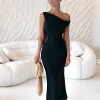 Moonlight Dancer Off Shoulder Maxi Dress Black