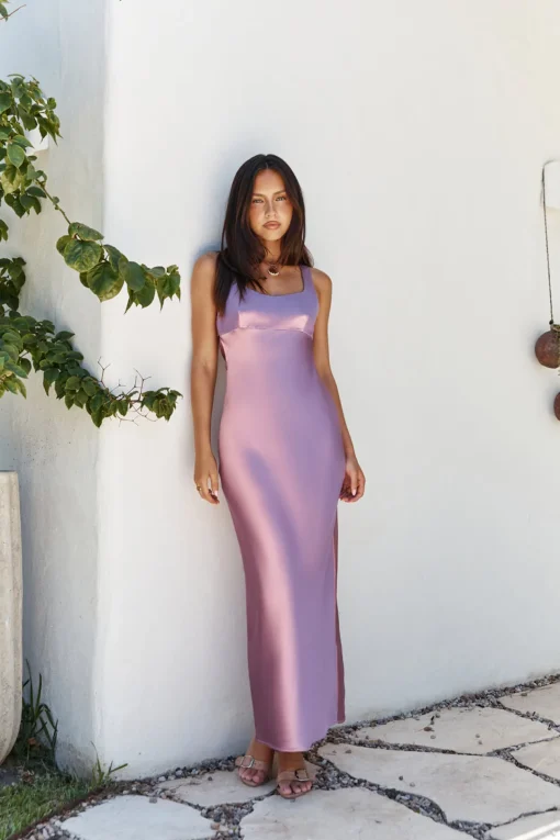 Moonlit Sway Midi Dress Purple