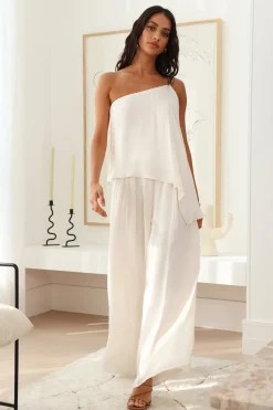 Moving In Crop Top White