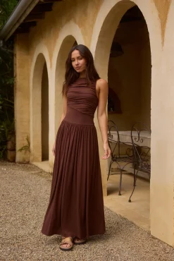 Nalla Maxi Dress Brown
