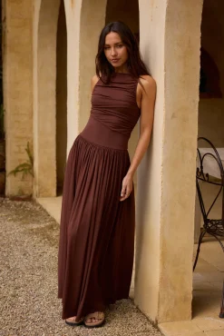 Nalla Maxi Dress Brown
