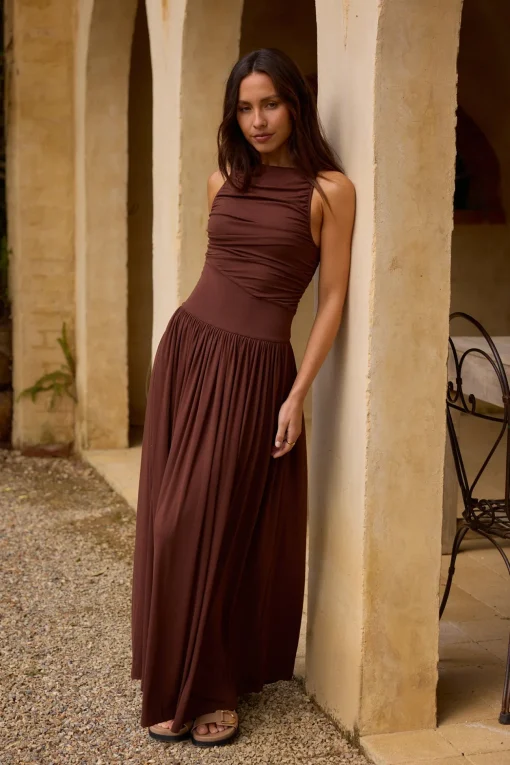 Nalla Maxi Dress Brown