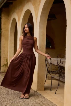 Nalla Maxi Dress Brown