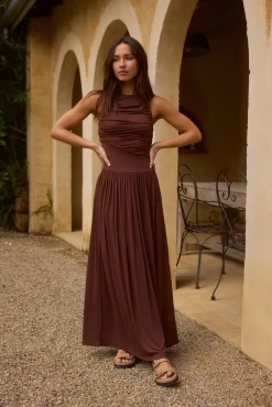 Nalla Maxi Dress Brown