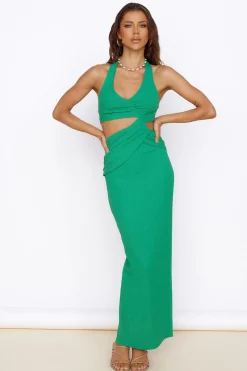 New Found Purpose Maxi Dress Green
