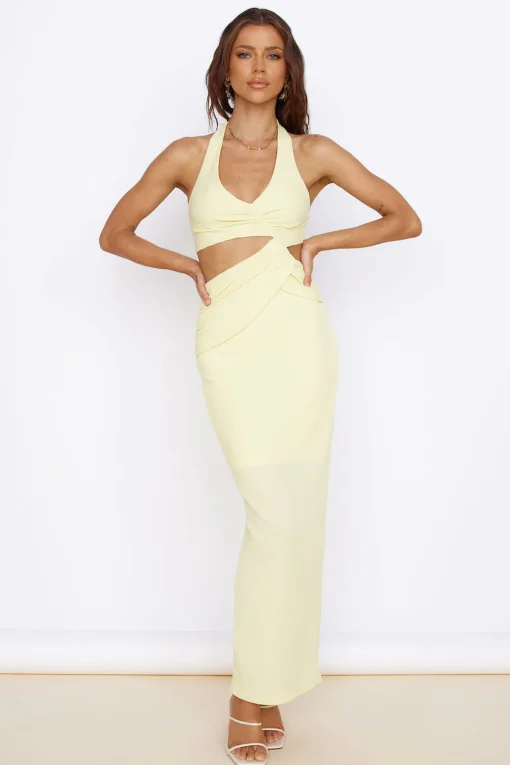New Found Purpose Maxi Dress Yellow