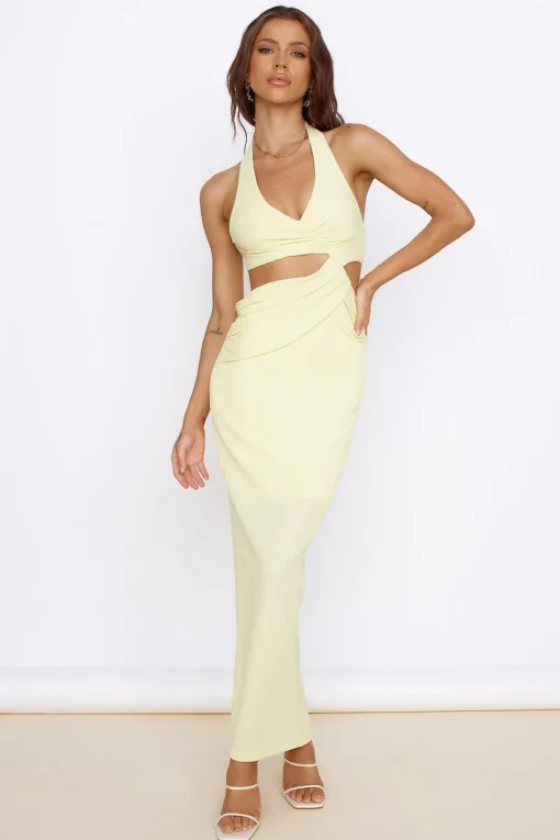 New Found Purpose Maxi Dress Yellow