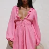 No Need To Talk Dress Pink