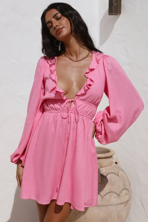 No Need To Talk Dress Pink