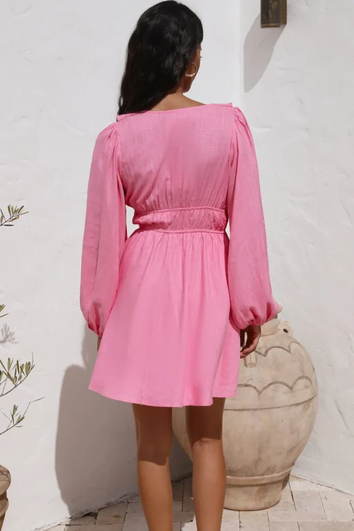 No Need To Talk Dress Pink
