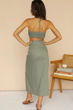 Nothing Has Changed Maxi Skirt Olive