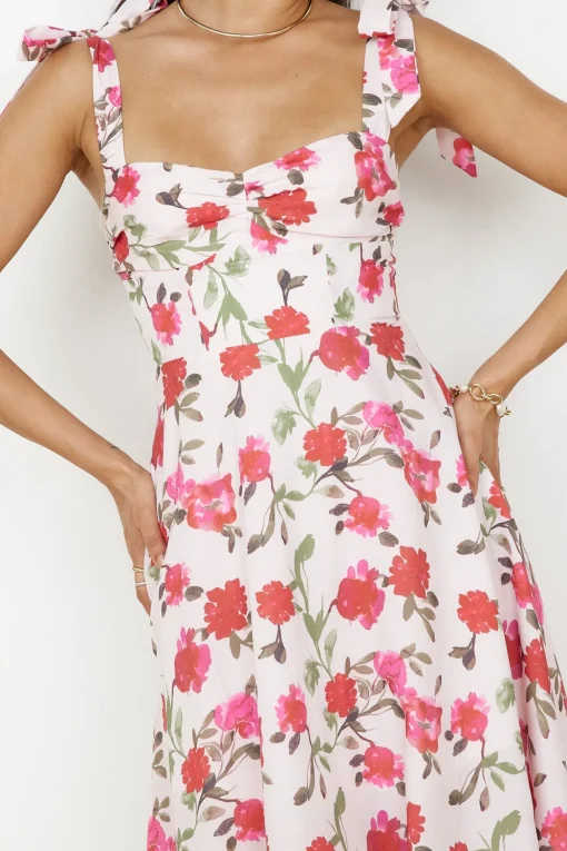 On The Roof Midi Dress Pink
