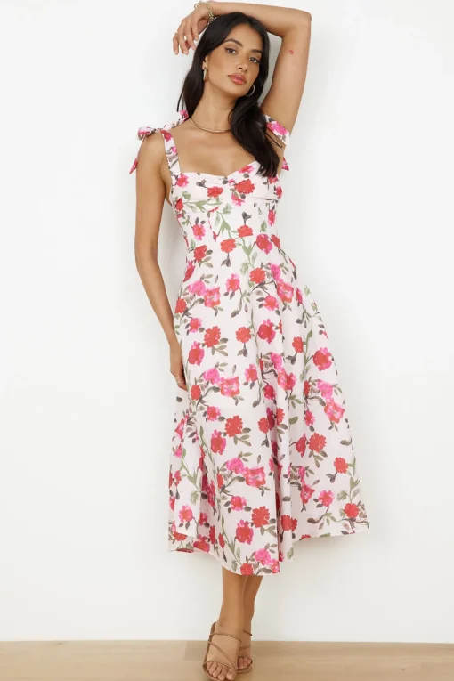 On The Roof Midi Dress Pink