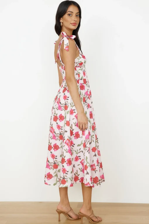 On The Roof Midi Dress Pink
