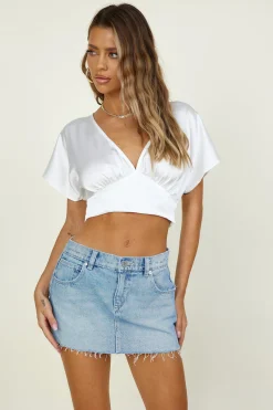 Out Of Mind Crop Top White