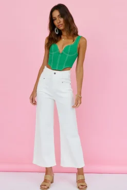 PAPER HEART Rollin Cord Jeans White