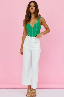 PAPER HEART Rollin Cord Jeans White