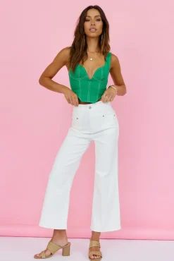 PAPER HEART Rollin Cord Jeans White