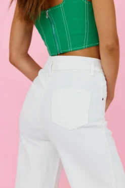 PAPER HEART Rollin Cord Jeans White