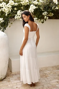 Party Favour Maxi Dress White