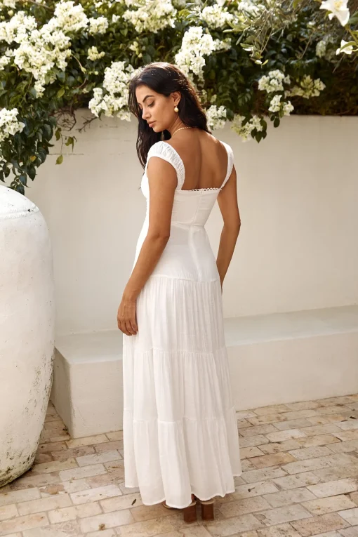 Party Favour Maxi Dress White