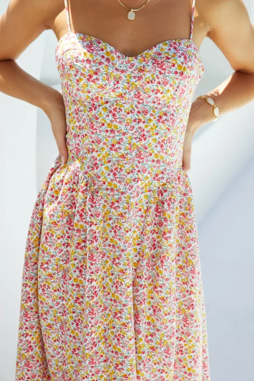 Petal Play Midi Dress Pink