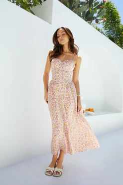 Petal Play Midi Dress Pink