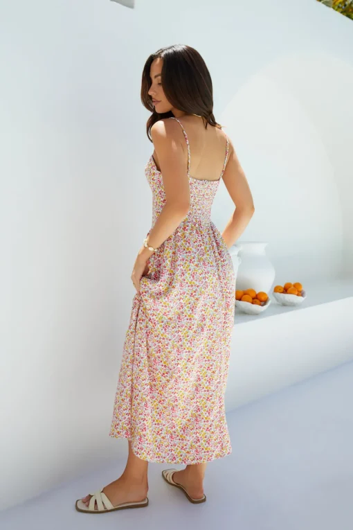 Petal Play Midi Dress Pink