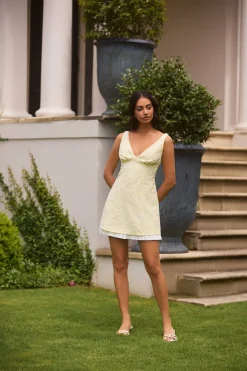 Picnic Perfect Mini Dress Yellow