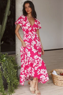 Planting Flowers Maxi Dress Pink