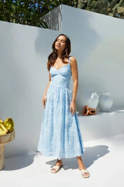 Porcelain Princess Maxi Dress in Blue