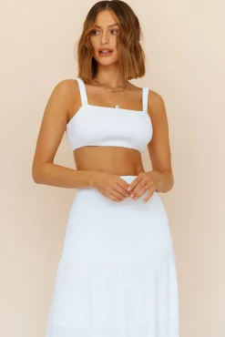 Prosecco Summers Crop Top White