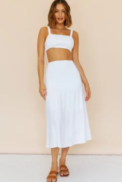 Prosecco Summers Crop Top White