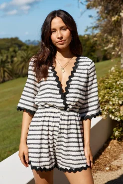 Reset and Recharge Romper Black