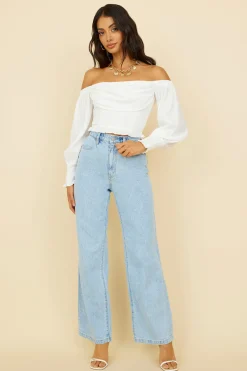 RIDERS BY LEE Hi Wide Leg Blue Essence