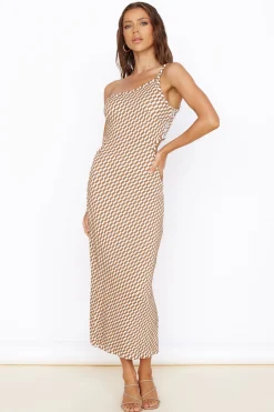 Roll The Dice Maxi Dress Brown