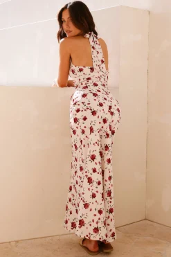Romanticise Halter Maxi Dress Pink