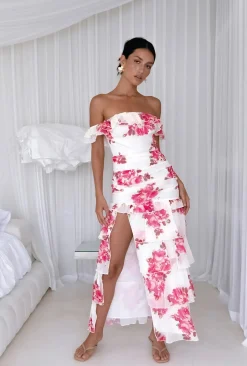 Rosella Off The Shoulder Maxi Dress Pink