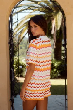 RUNAWAY THE LABEL Albie Short Orange Multi